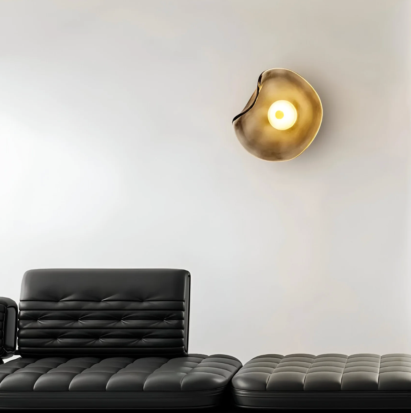 Moderne væglampe med organisk skærm og LED
