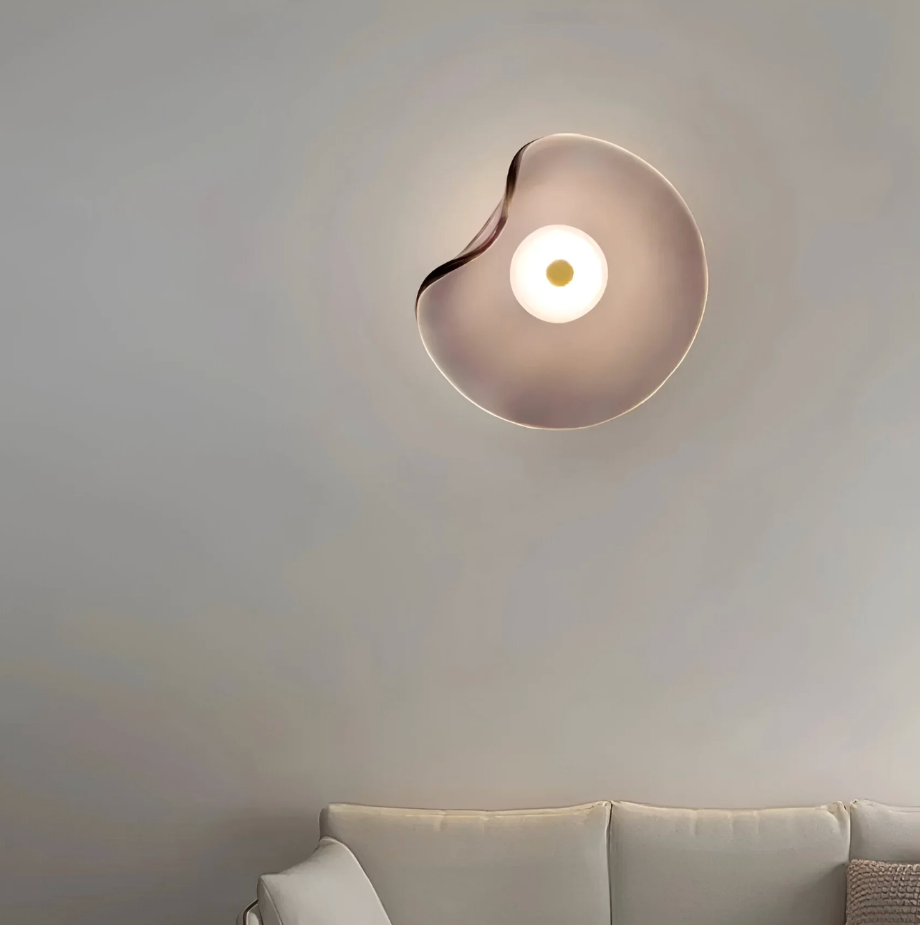 Moderne væglampe med organisk skærm og LED