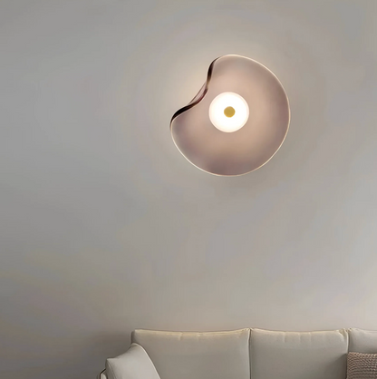 Moderne væglampe med organisk skærm og LED