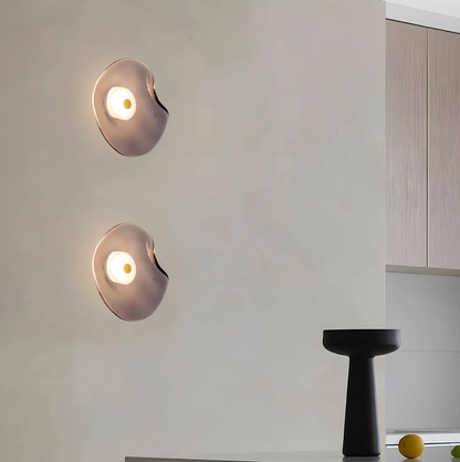 Moderne væglampe med organisk skærm og LED