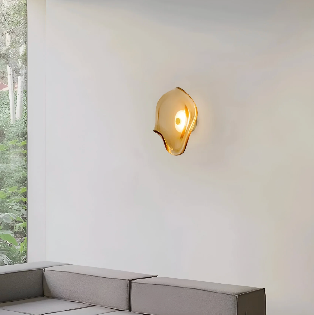Moderne væglampe med organisk skærm og LED