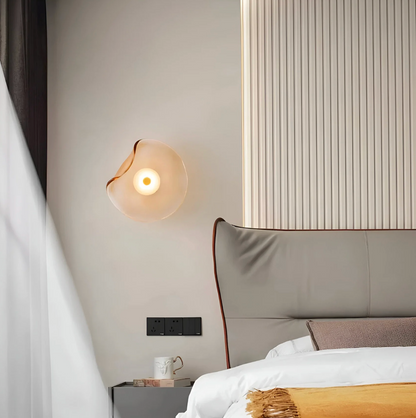 Moderne væglampe med organisk skærm og LED