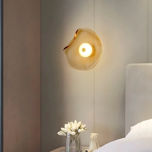 Moderne væglampe med organisk skærm og LED