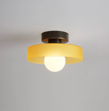 Rund flad LED-loftlampe i minimalistisk design