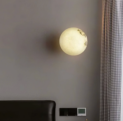 Væglampe med marmoreffekt – moderne LED-kuglelampe