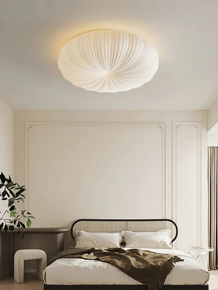Japandi-loftlampe med skalformet kuppel