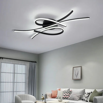 Moderne LED-loftlampe med geometrisk lysdesign