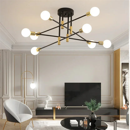 Industriel loftlampe med 4, 6 eller 8 fatninger