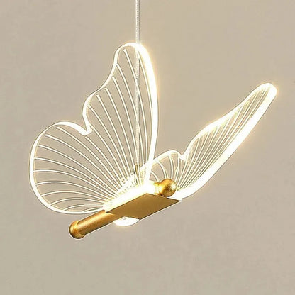 LED pendellampe i sommerfugleform – designerlampe til soveværelse og stue