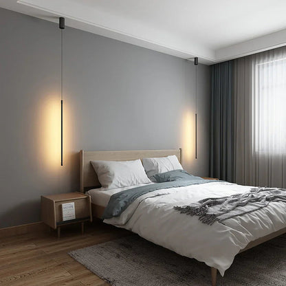 Slank pendel i aluminium med LED-rør - Lumzi