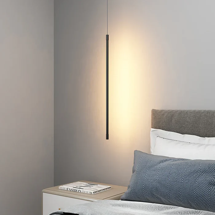 Slank pendel i aluminium med LED-rør - Lumzi