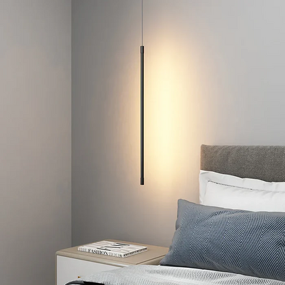 Slank pendel i aluminium med LED-rør - Lumzi