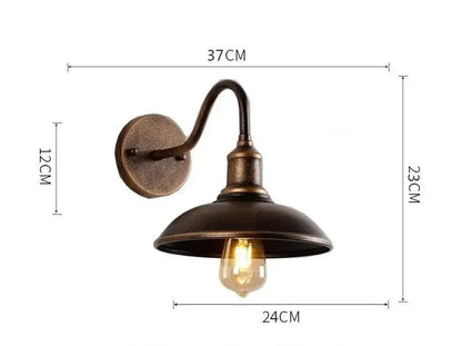 Industriel retro væglampe i vintage stil