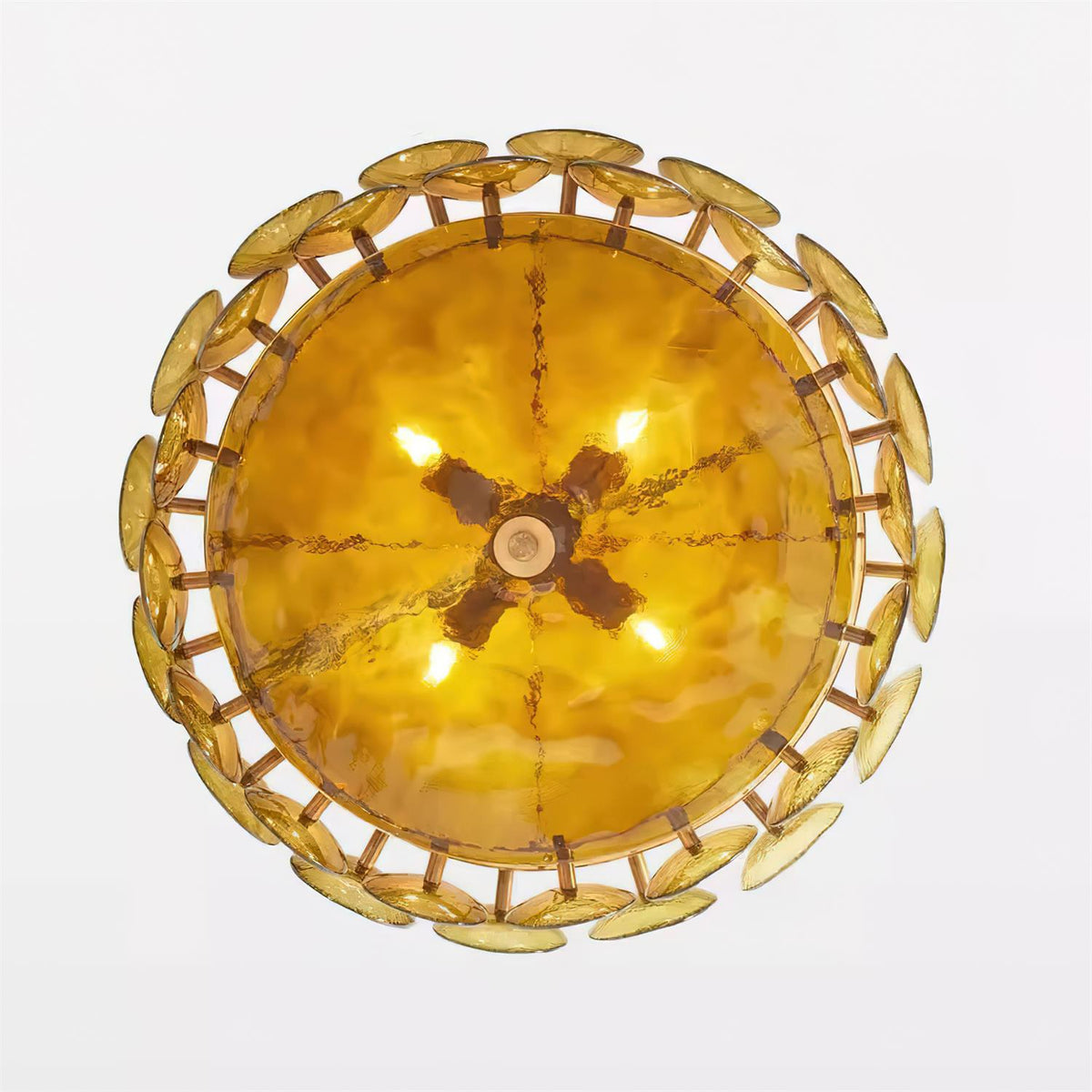 Lysekrone i struktureret glas, to niveauer - Lumzi