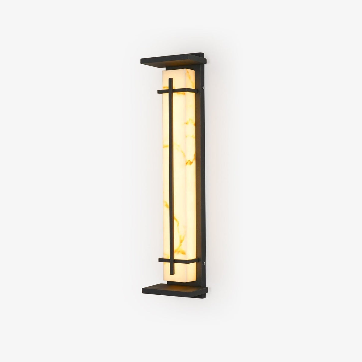 Udendørs væglampe i alabaster-look, aflang LED - Lumzi