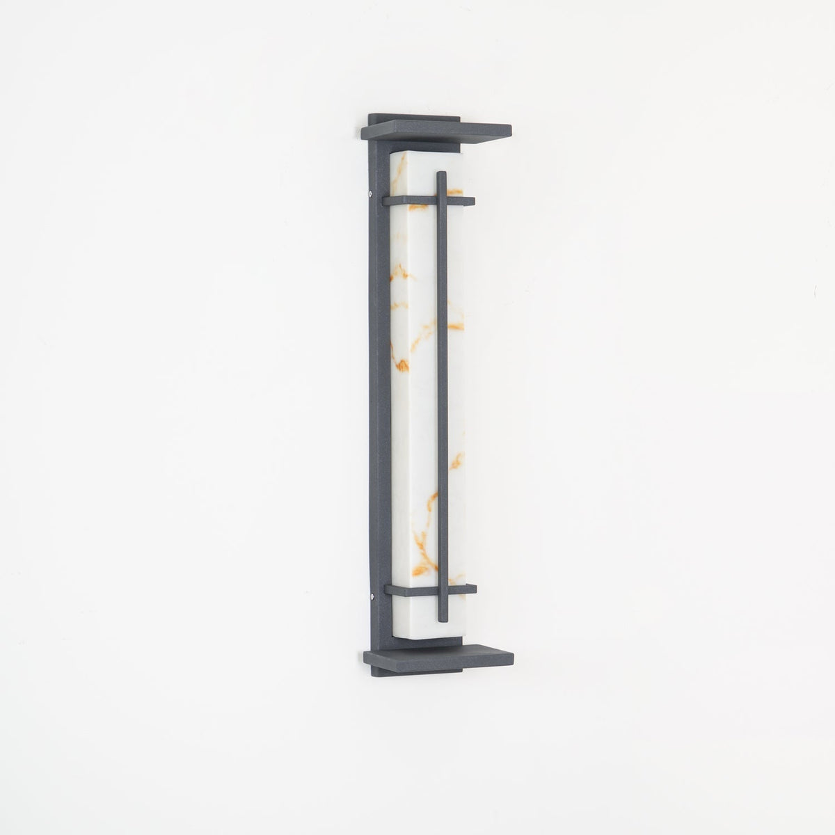 Udendørs væglampe i alabaster-look, aflang LED - Lumzi
