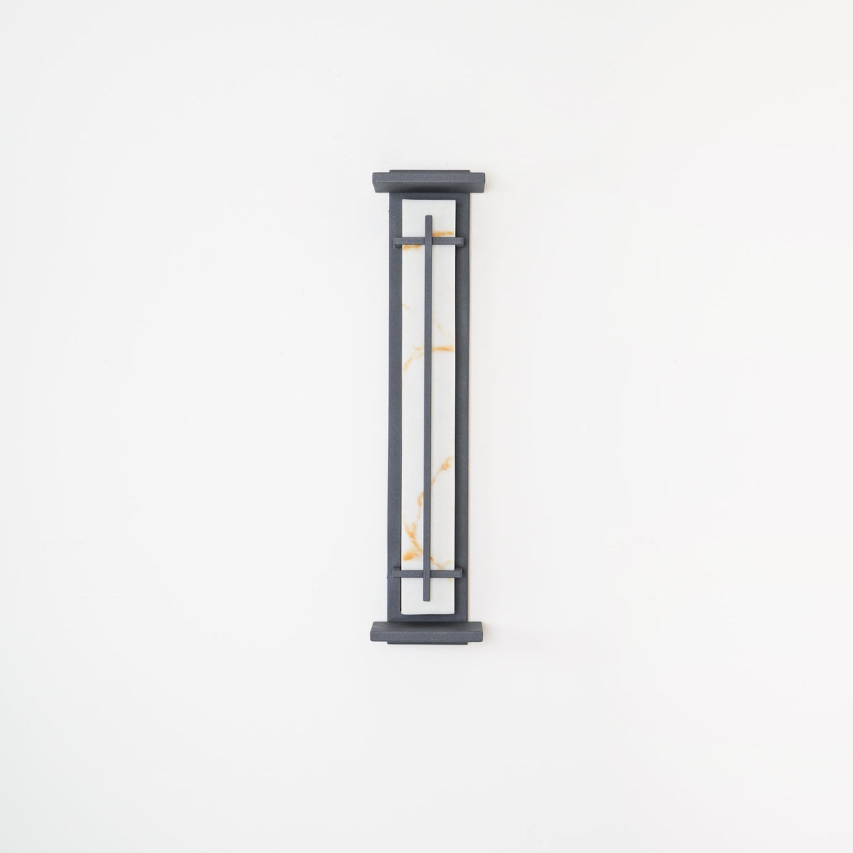 Udendørs væglampe i alabaster-look, aflang LED - Lumzi