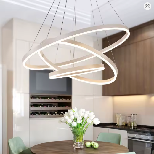 Designer LED-pendellampe med tredimensionelle ringe