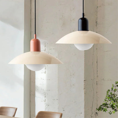 Moderne pendellampe med tofarvet design