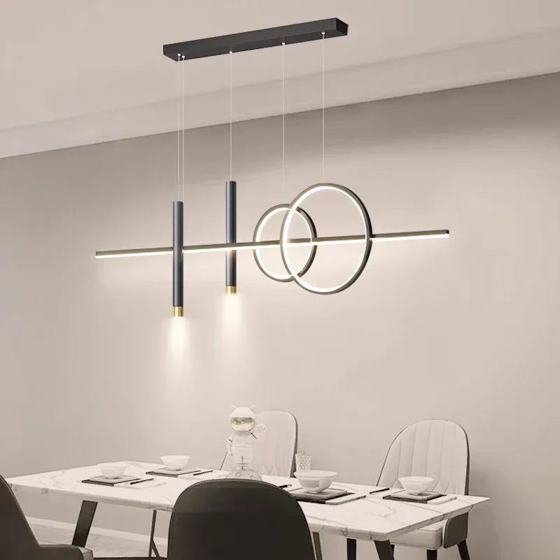 Geometrisk LED-pendellampe til spisebord