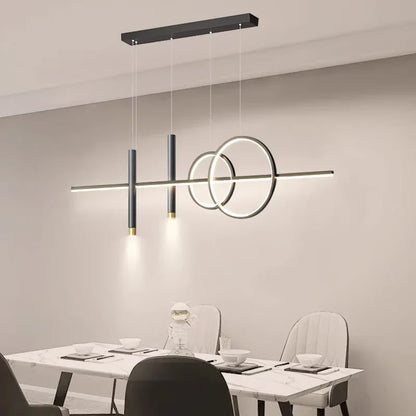 Geometrisk LED-pendellampe til spisebord