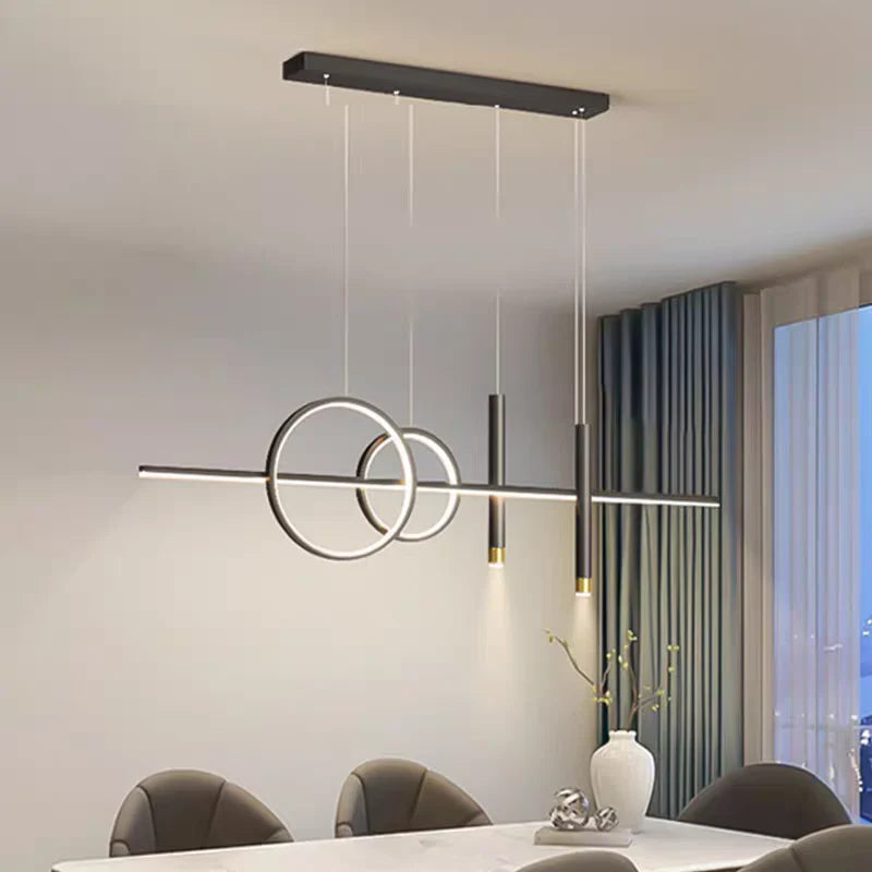 Geometrisk LED-pendellampe til spisebord