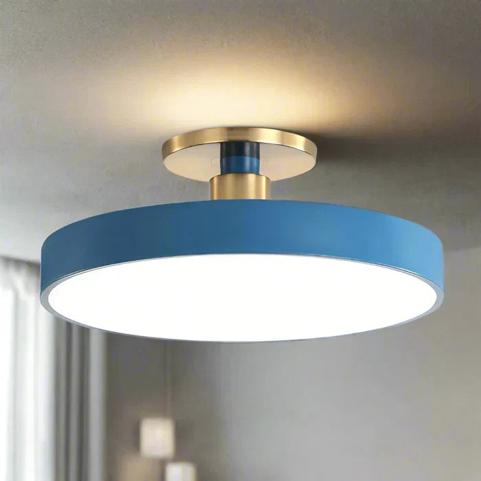Rund LED-loftlampe i skandinavisk design