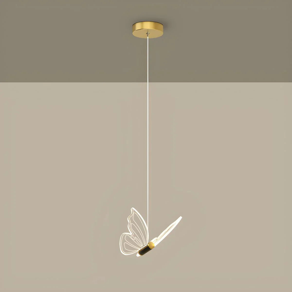 LED pendellampe i sommerfugleform – designerlampe til soveværelse og stue