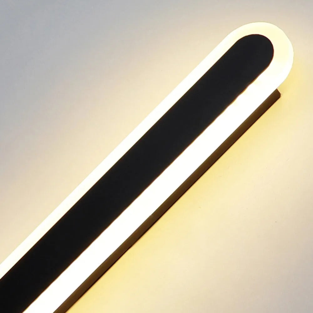 Lineær oval LED-udendørs væglampe - Lumzi
