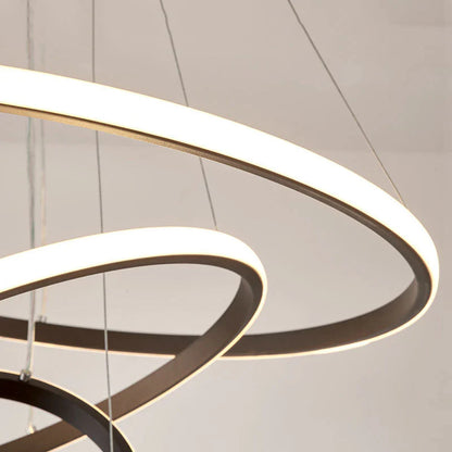 Designer LED-pendellampe med tredimensionelle ringe