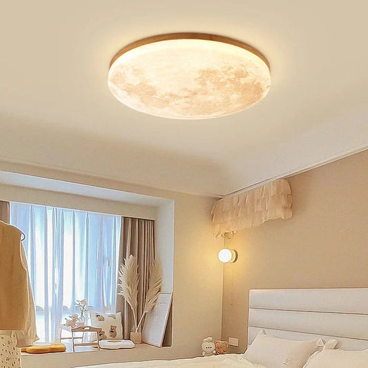 Rund LED-loftlampe – Måne