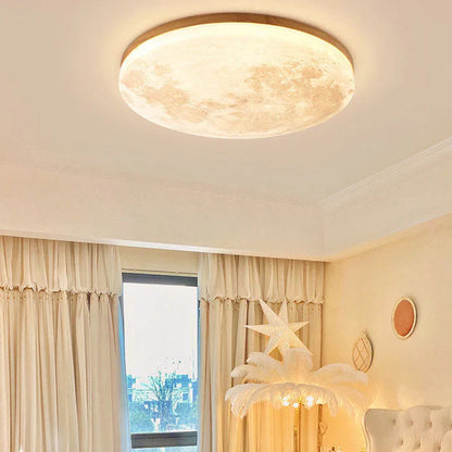 Rund LED-loftlampe – Måne
