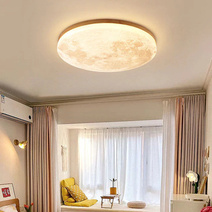 Rund LED-loftlampe – Måne