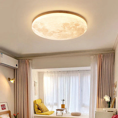 Rund LED-loftlampe – Måne