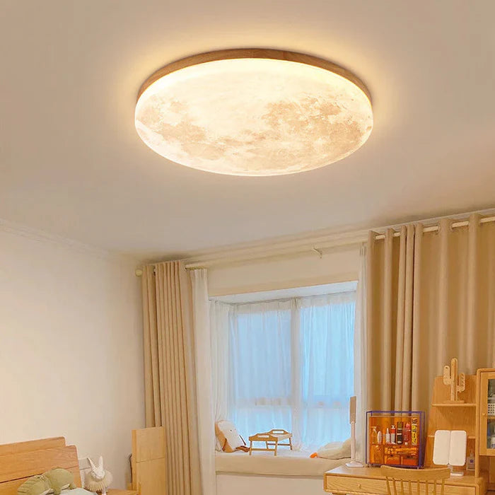 Rund LED-loftlampe – Måne