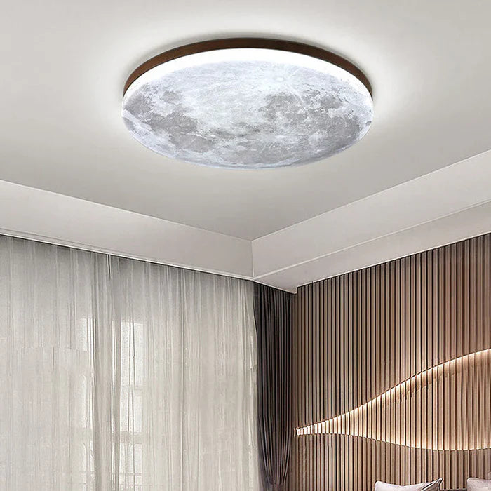 Rund LED-loftlampe – Måne