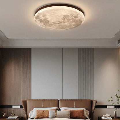 Rund LED-loftlampe – Måne