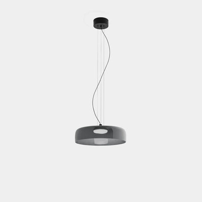 Moderne glaspendellampe med lagdelt skærm – retro-inspireret design