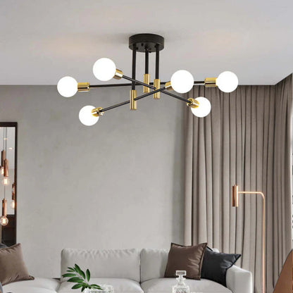 Industriel loftlampe med 4, 6 eller 8 fatninger
