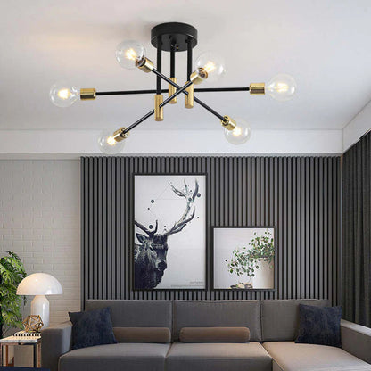 Industriel loftlampe med 4, 6 eller 8 fatninger