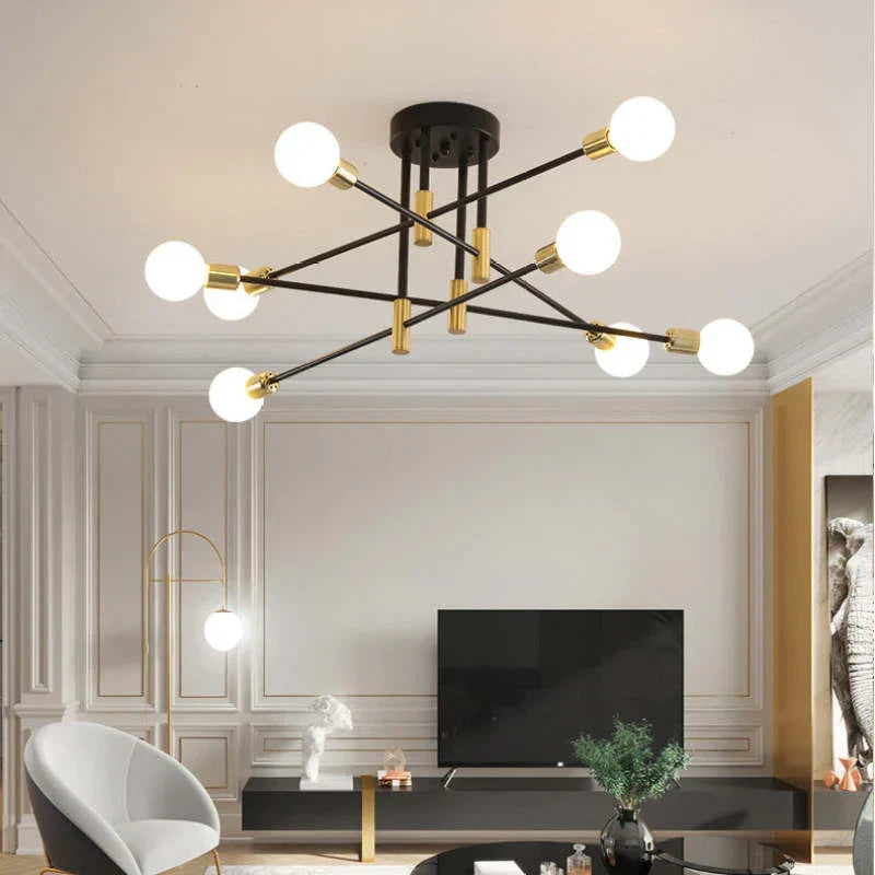 Industriel loftlampe med 4, 6 eller 8 fatninger