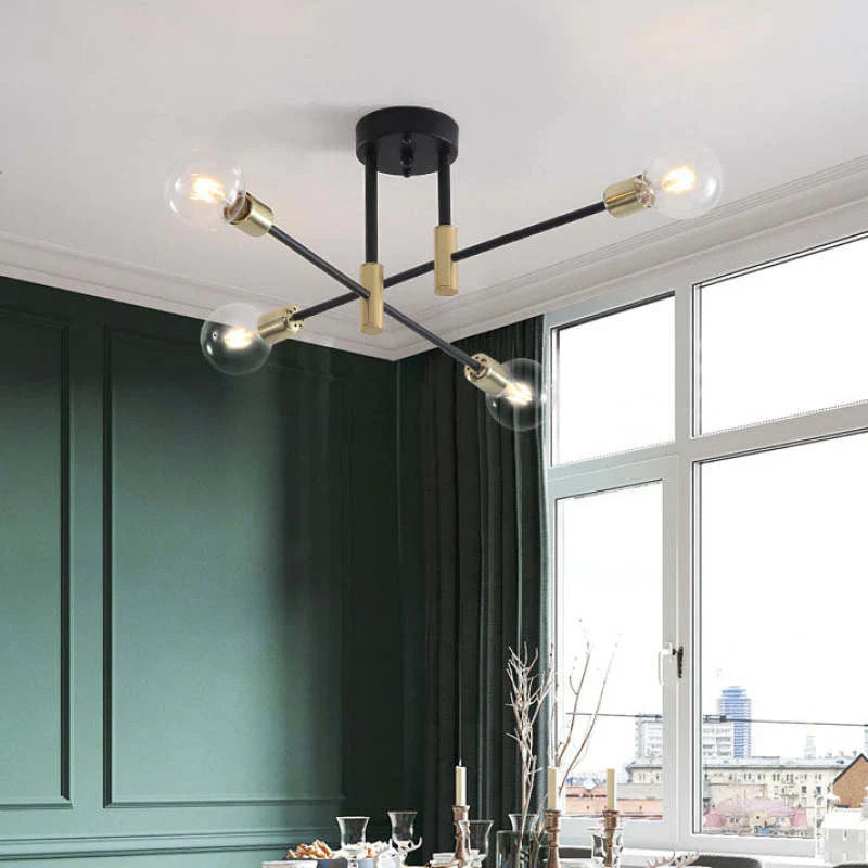 Industriel loftlampe med 4, 6 eller 8 fatninger