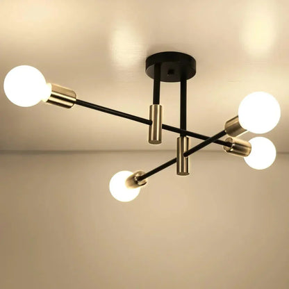 Industriel loftlampe med 4, 6 eller 8 fatninger