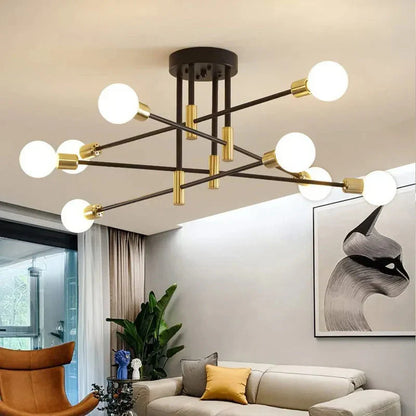 Industriel loftlampe med 4, 6 eller 8 fatninger