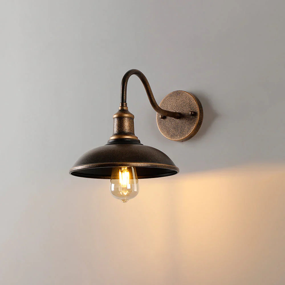 Industriel retro væglampe i vintage stil
