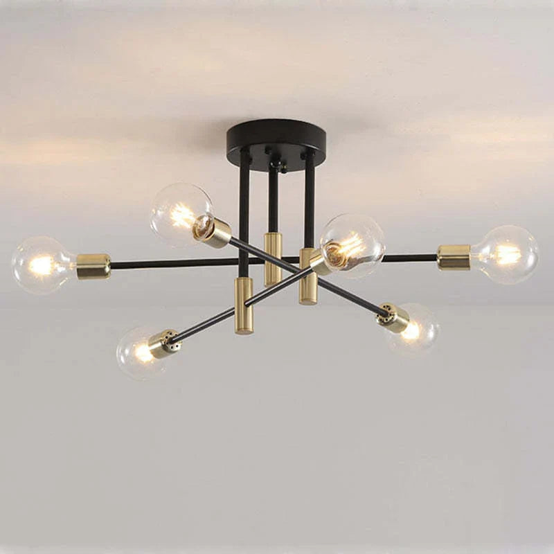 Industriel loftlampe med 4, 6 eller 8 fatninger