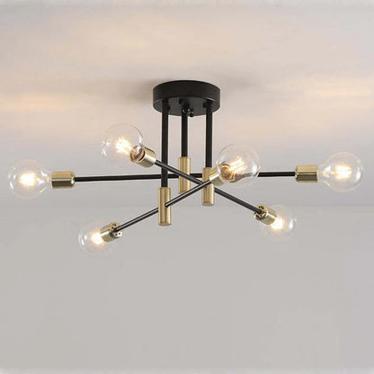 Industriel loftlampe med 4, 6 eller 8 fatninger