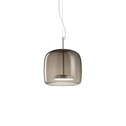 Moderne LED-pendellampe i glas med guldfinish