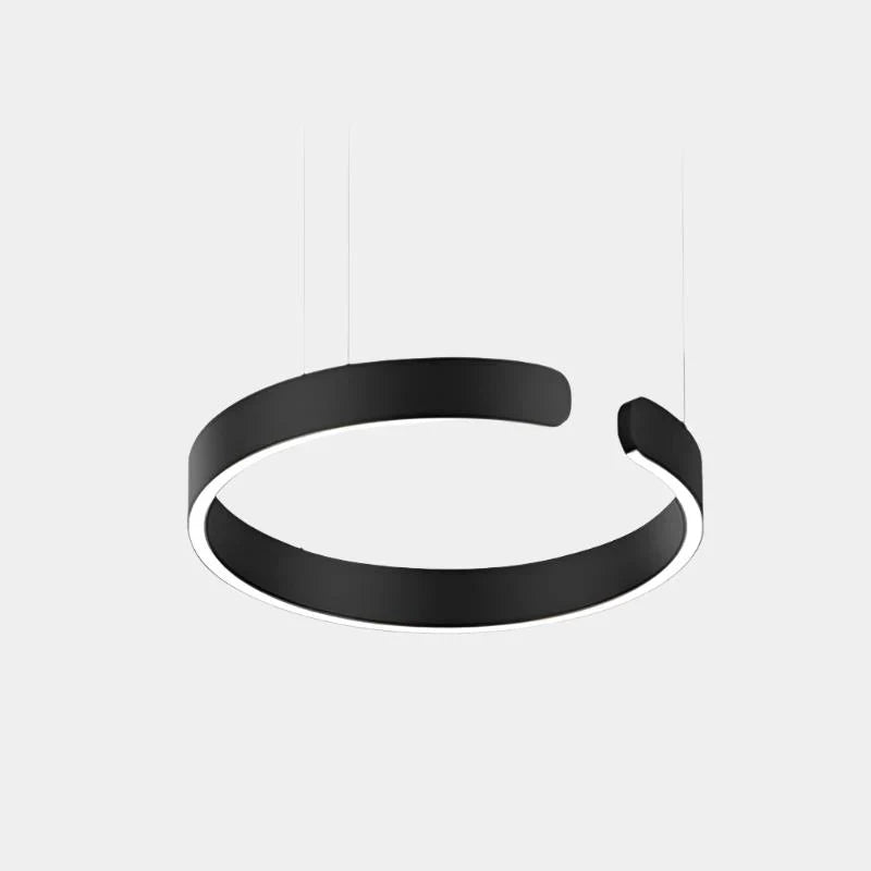 Moderne rund LED-pendellampe med lysring