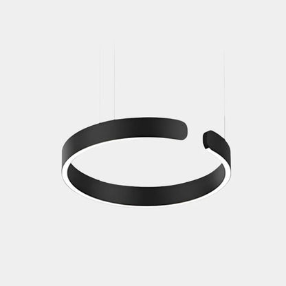 Moderne rund LED-pendellampe med lysring